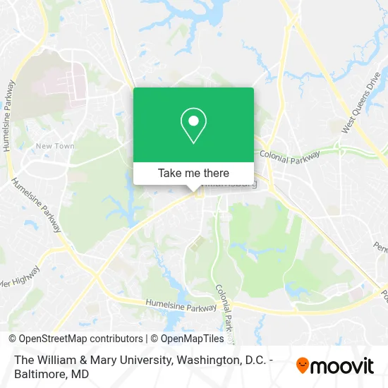 The William & Mary University map