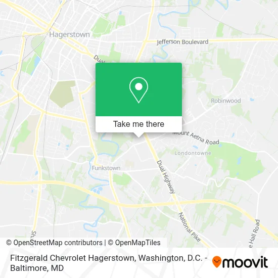 Fitzgerald Chevrolet Hagerstown map