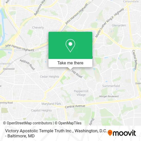 Victory Apostolic Temple Truth Inc. map