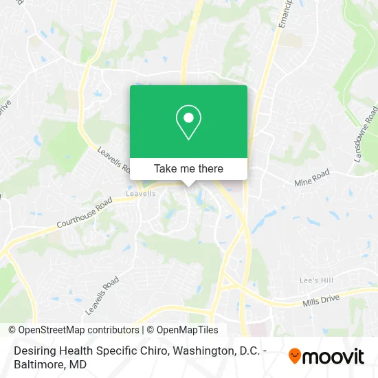 Desiring Health Specific Chiro map