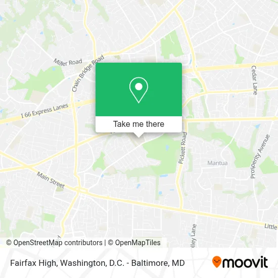Fairfax High map