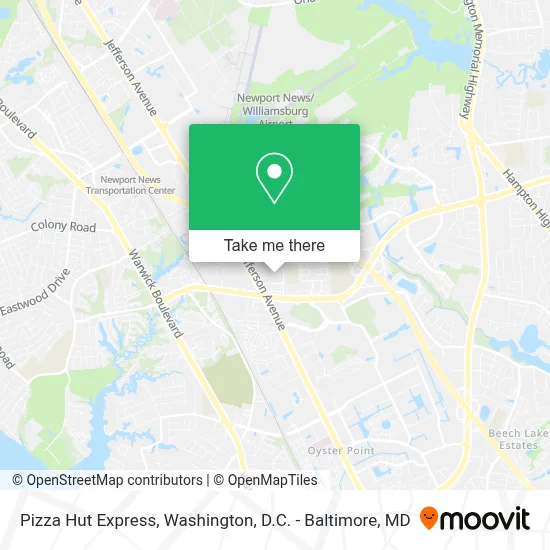 Pizza Hut Express map