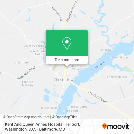 Kent And Queen Annes Hospital Heliport map