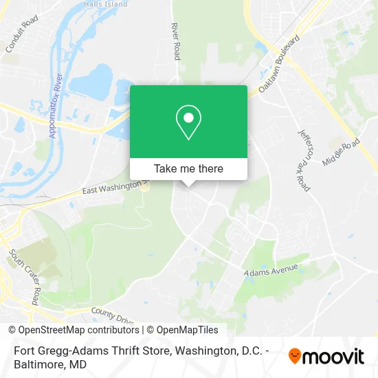 Fort Gregg-Adams Thrift Store map