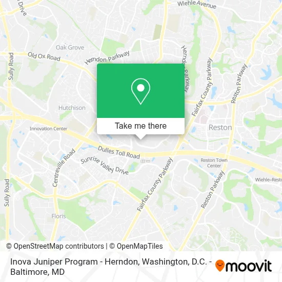 Inova Juniper Program - Herndon map