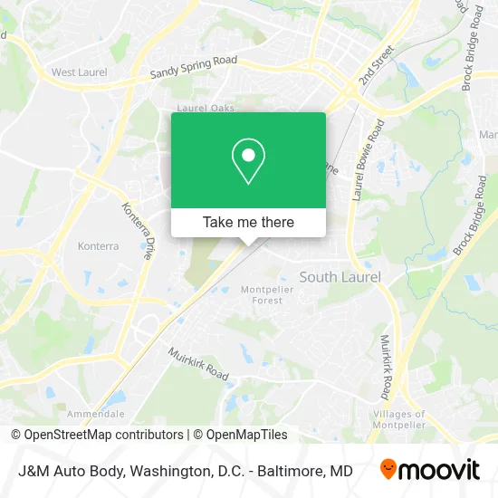 J&M Auto Body map