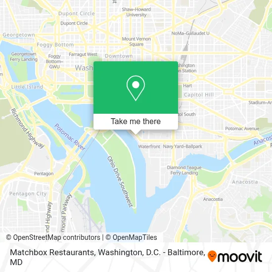 Matchbox Restaurants map
