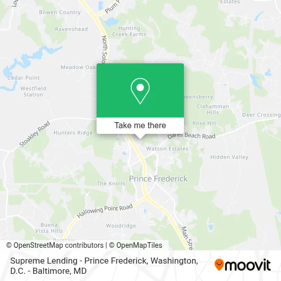 Supreme Lending - Prince Frederick map
