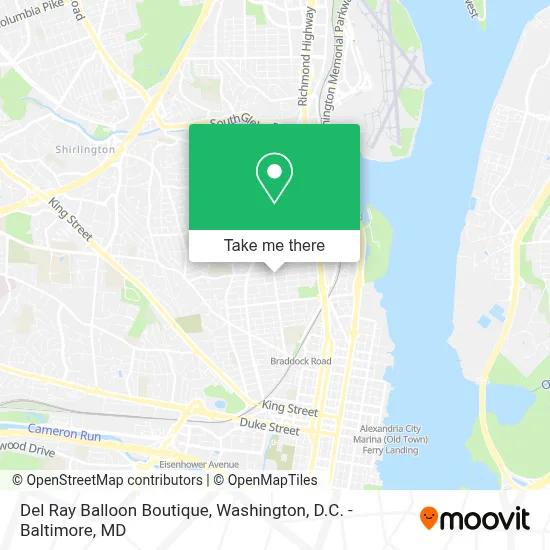 Del Ray Balloon Boutique map