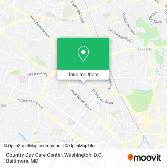 Country Day Care Center map