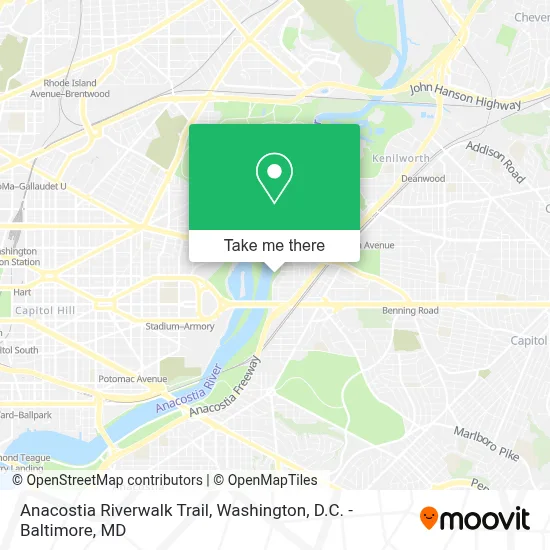 Anacostia Riverwalk Trail map