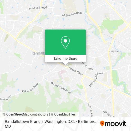 Randallstown Branch map