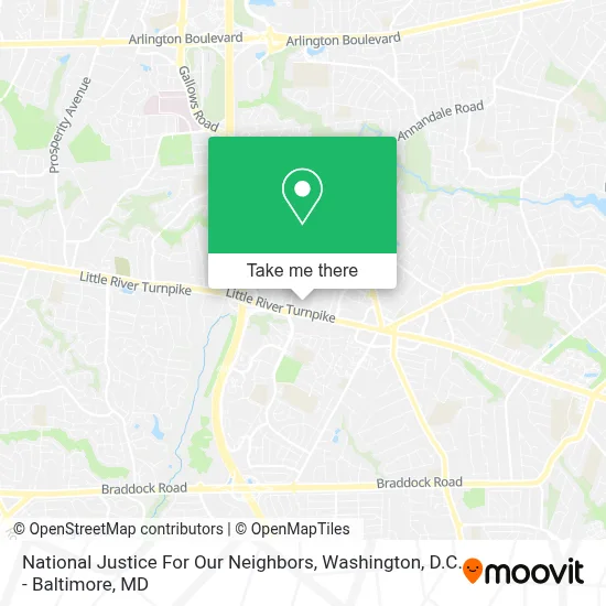 National Justice For Our Neighbors map