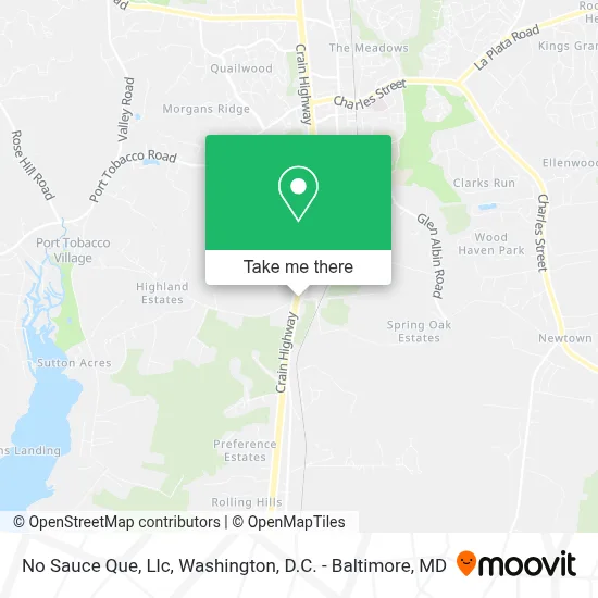 No Sauce Que, Llc map