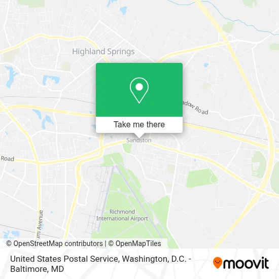 United States Postal Service map