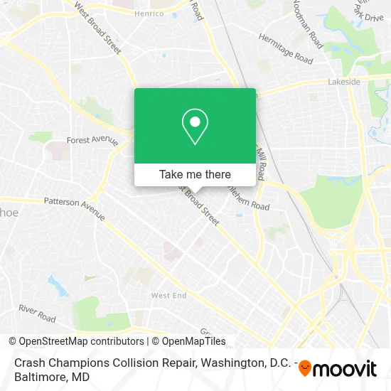 Crash Champions Collision Repair map