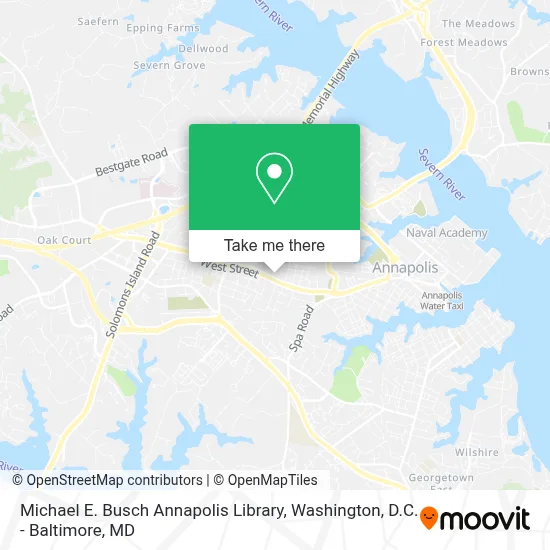 Michael E. Busch Annapolis Library map