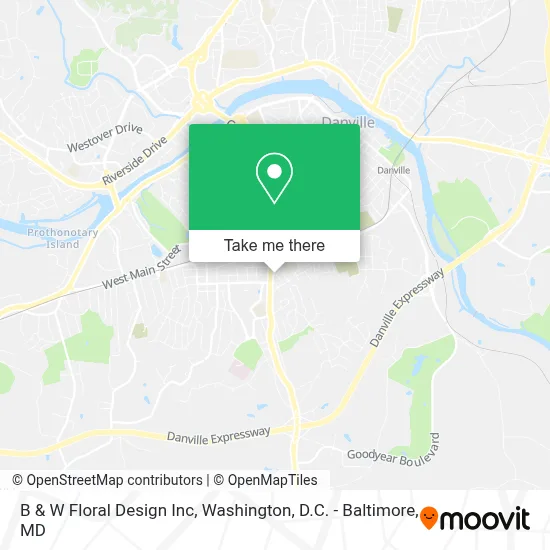 B & W Floral Design Inc map