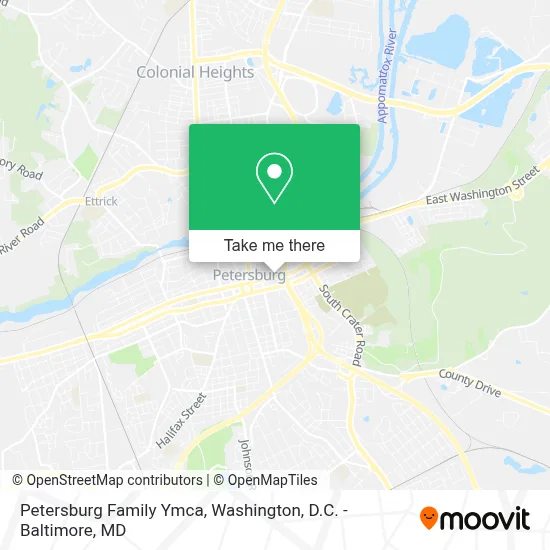 Petersburg Family Ymca map