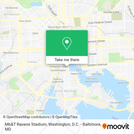 Mb&T Ravens Stadium map