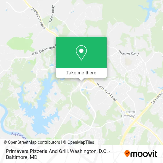 Primavera Pizzeria And Grill map