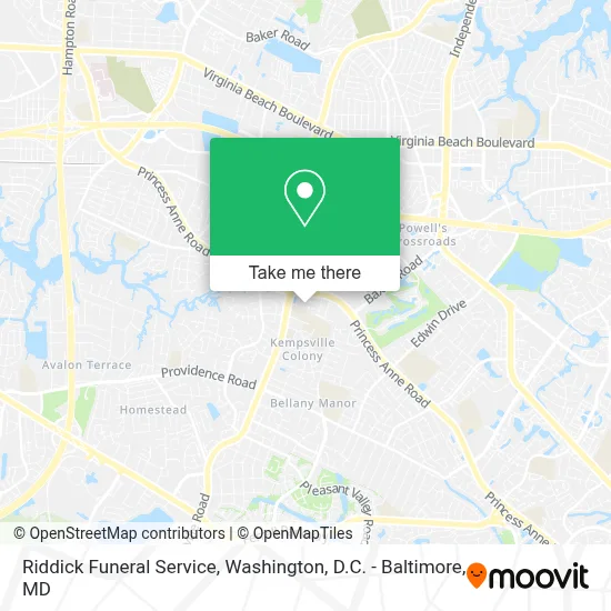 Riddick Funeral Service map
