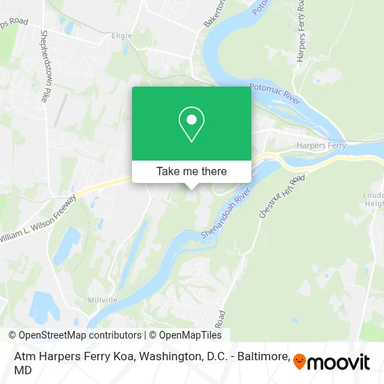 Atm Harpers Ferry Koa map