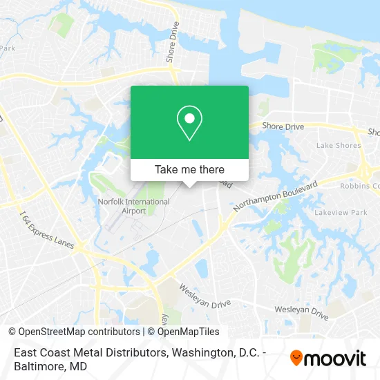 East Coast Metal Distributors map