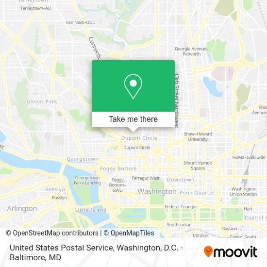 United States Postal Service map