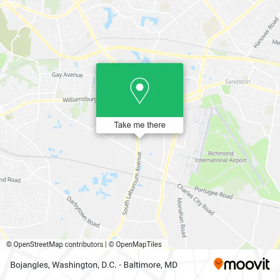 Bojangles map