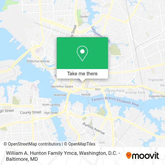 William A. Hunton Family Ymca map