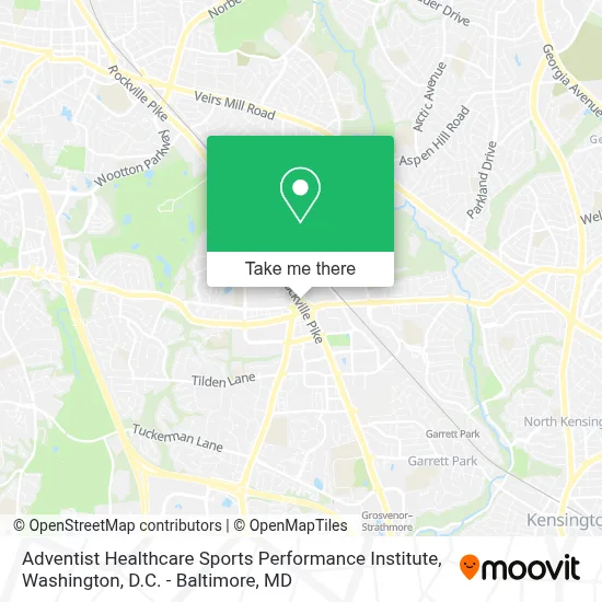 Adventist Healthcare Sports Performance Institute map
