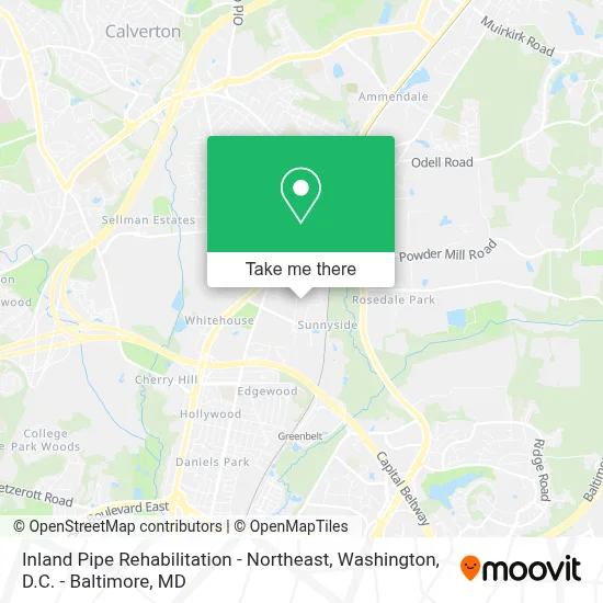 Inland Pipe Rehabilitation - Northeast map