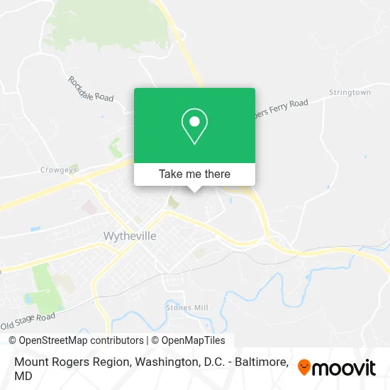 Mount Rogers Region map