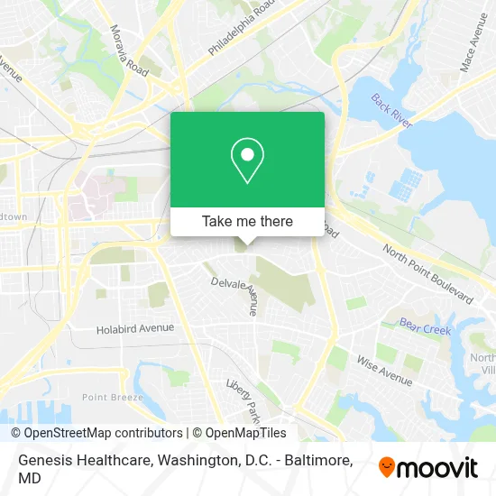 Genesis Healthcare map