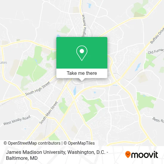 James Madison University map
