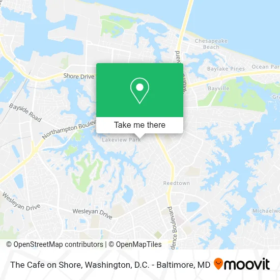 The Cafe on Shore map