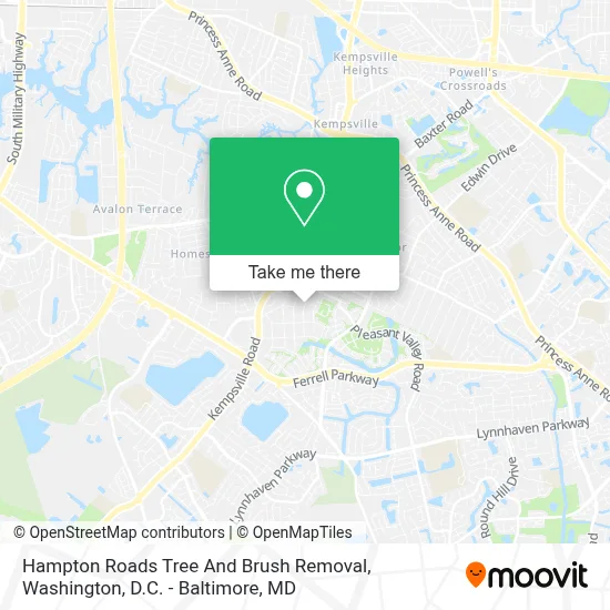 Hampton Roads Tree And Brush Removal map