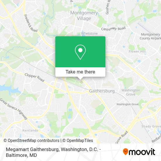 Megamart Gaithersburg map