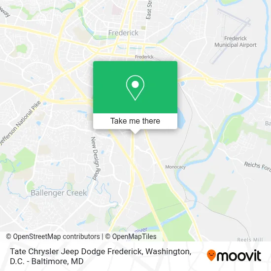 Tate Chrysler Jeep Dodge Frederick map