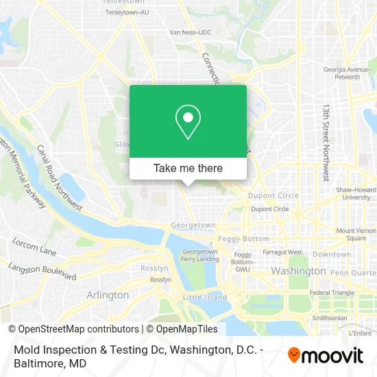 Mold Inspection & Testing Dc map