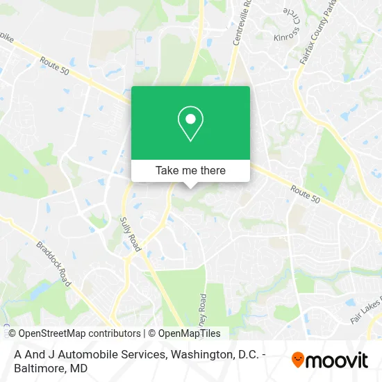 A And J Automobile Services map