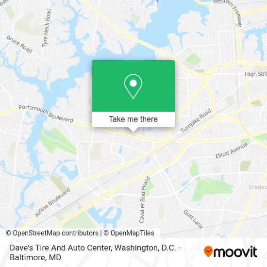 Dave's Tire And Auto Center map