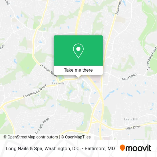Long Nails & Spa map