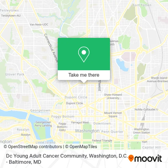 Dc Young Adult Cancer Community map