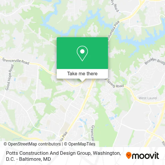 Potts Construction And Design Group map