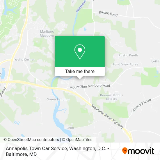 Annapolis Town Car Service map