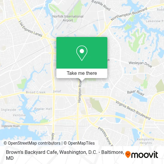 Brown's Backyard Cafe map
