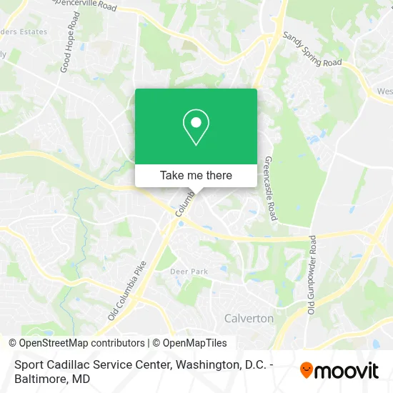 Sport Cadillac Service Center map