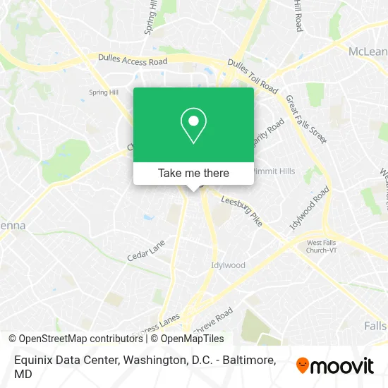 Equinix Data Center map